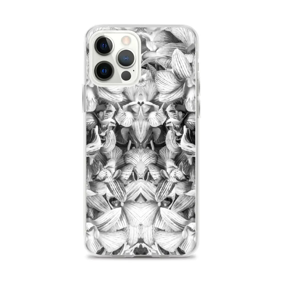 Pretty In Pink Floral Iphone Case - Black And White - Iphone 12 Pro Max - Mobile Phone Cases - Aesthetic Art