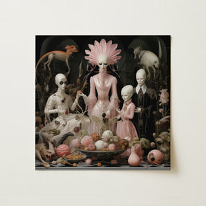 Pretty in Pink - Lowbrow Queer Horror Art Print / Canvas, Grand High Ghoul’s Nuptial Feast, High Ghoul’s Nuptial Feast, Ghoul’s Nuptial