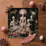 Pretty in Pink - Lowbrow Queer Horror Art Print / Canvas Pink Surreal Artwork Alien Figures Life Composition Grand High Ghoul’s Nuptial