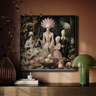 Pretty in Pink - Lowbrow Queer Horror Framed Canvas, Framed Surreal Family Portrait