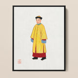 Priest - Qing Dynasty kunstprint / Canvas, 11x14’’ / 28x36cm / Zwarte lijst, posterprints & visuele kunstwerken, Toby Leon
