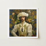 Prince Alfonso - Gay Spanish Royalty Baroque Art Print / Canvas Framed Portrait Man Ornate Cream-colored Renaissance Attire Gold,