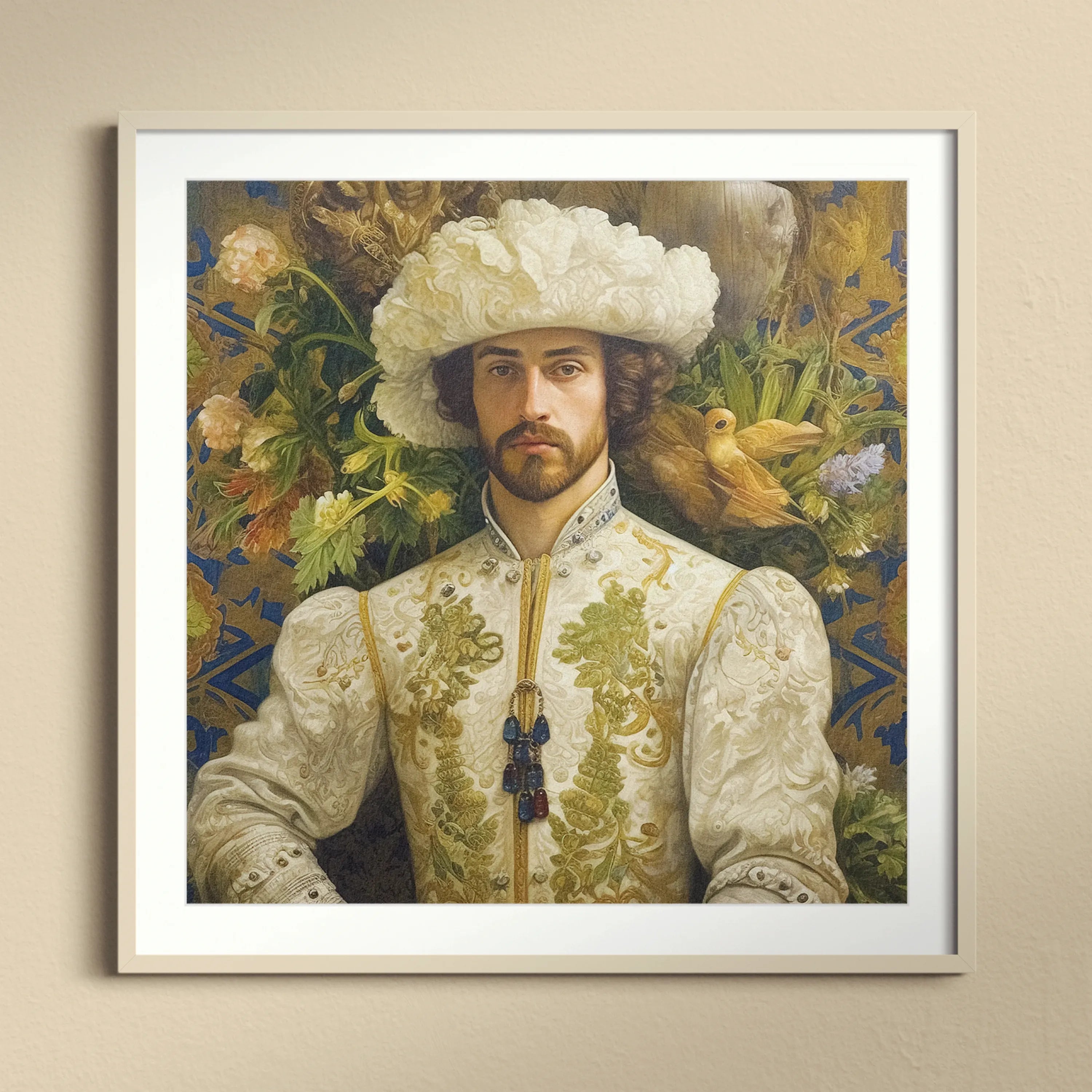 Prince Alfonso - Gay Spanish Royalty Hispanic Queerart Print - 16’x16’ - Posters Prints & Visual Artwork - Aesthetic Art