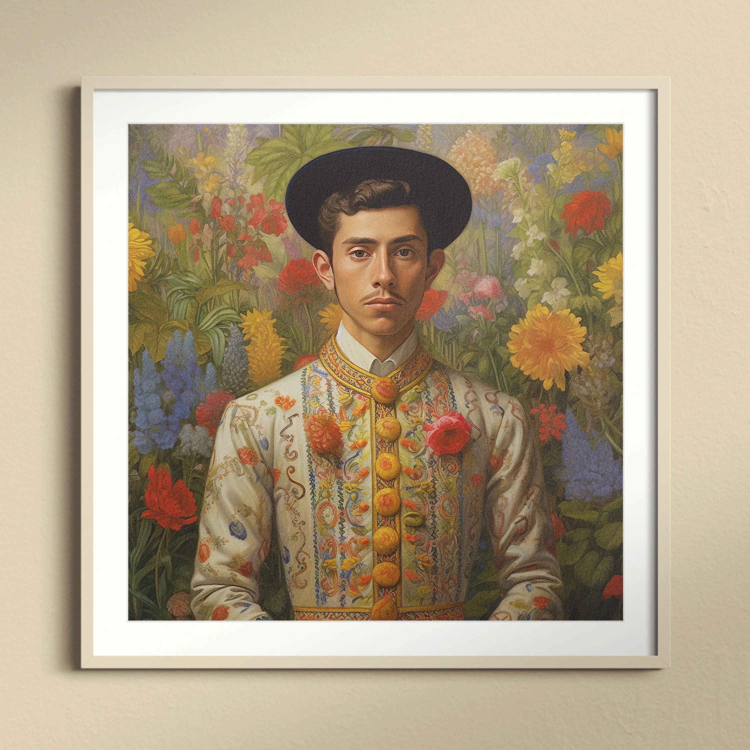 Prince Bernardino - Gay Mexican Royalty Queerart Dandy Print - 16’x16’ - Posters Prints & Visual Artwork - Aesthetic Art