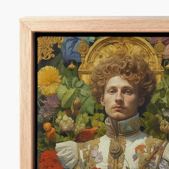 Prince Carlisle - Gay English Royalty Art Print / Canvas Framed Portrait Man Ornate Gold-embroidered Attire, Itty-bitty Pretty Committee,