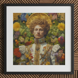 Prince Carlisle - Gay English Royalty Art Print / Canvas Framed Portrait Man Ornate White Gold Embroidered Attire Prince Carlisle,