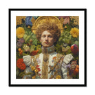 Prince Carlisle - Gay English Royalty Art Print, Classical-style Portrait Surrounded Vibrant Flowers Ornate Decorative Elements