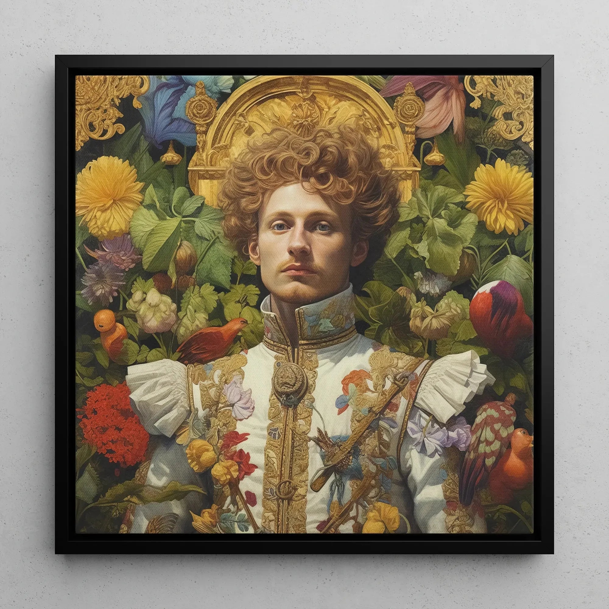 Prince Carlisle - Gay Uk Royalty English Renaissance Canvas - 16’x16’ / Black Frame / White Wrap - Posters Prints &