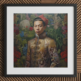 Prince Chakri - Gaysian Thai Royalty Art Print / Canvas Framed Portrait East Asian Man Elaborate Traditional Attire Prince Chakri, Baroque