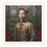 Prince Chakri - Gaysian Thai Royalty Art Print, Portrait Painting Person Ornate Gold Brocade Chinese-style Jacket