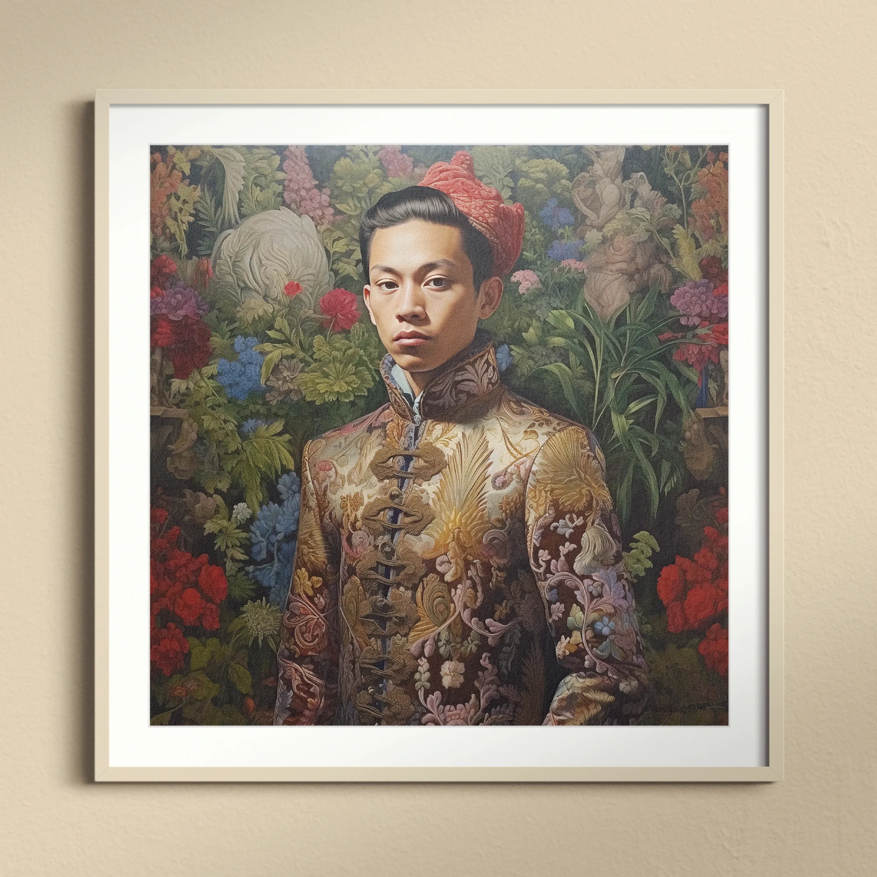Prince Chakri - Gaysian Thai Royalty Dandy Queerart Print - 16’x16’ - Posters Prints & Visual Artwork - Aesthetic Art