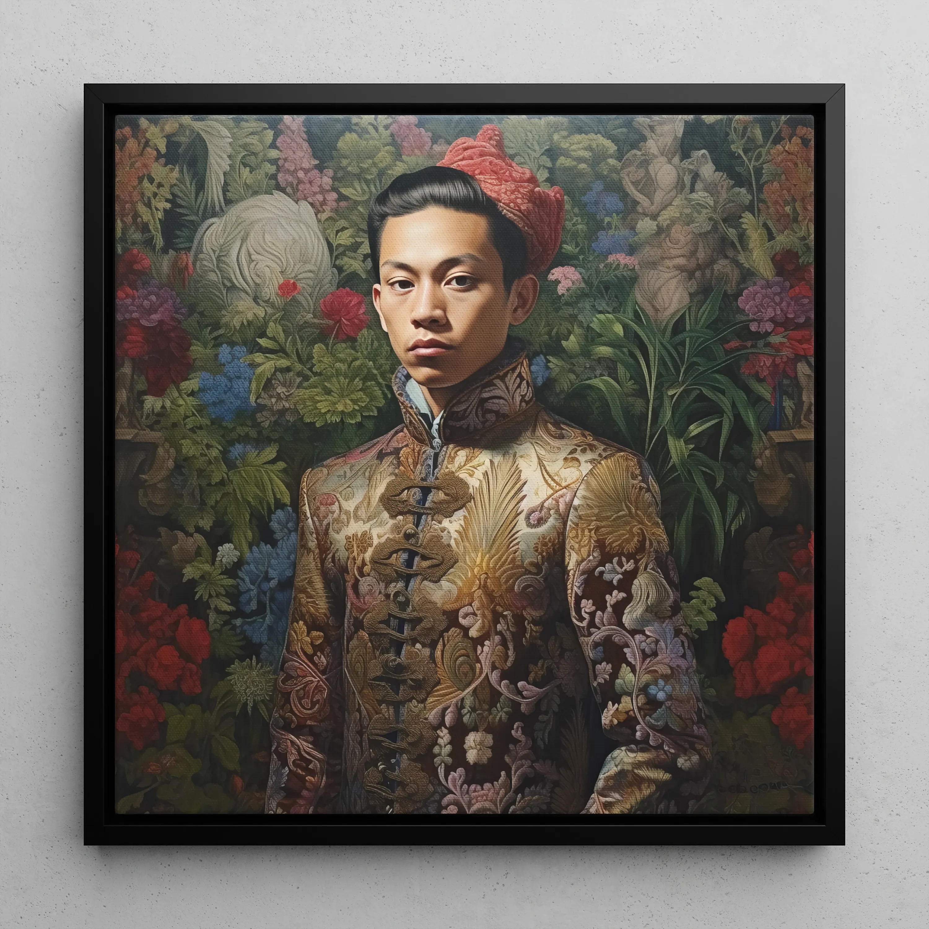 Prince Chakri - Gaysian Thai Royalty Queerart Framed Canvas - Posters Prints & Visual Artwork - Aesthetic Art