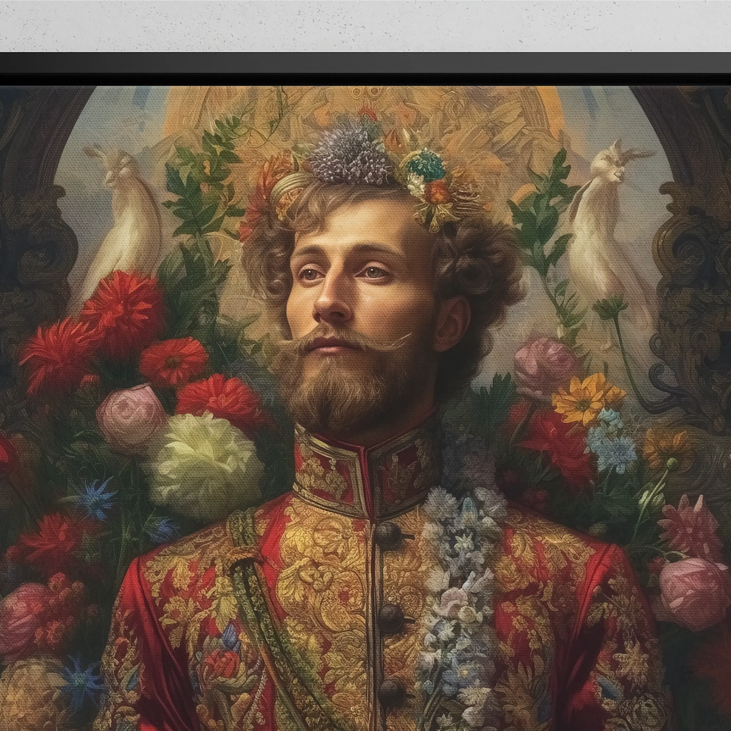 Prince Fyodor - Gay Russian Royalty Queerart Framed Canvas - Posters Prints & Visual Artwork - Aesthetic Art
