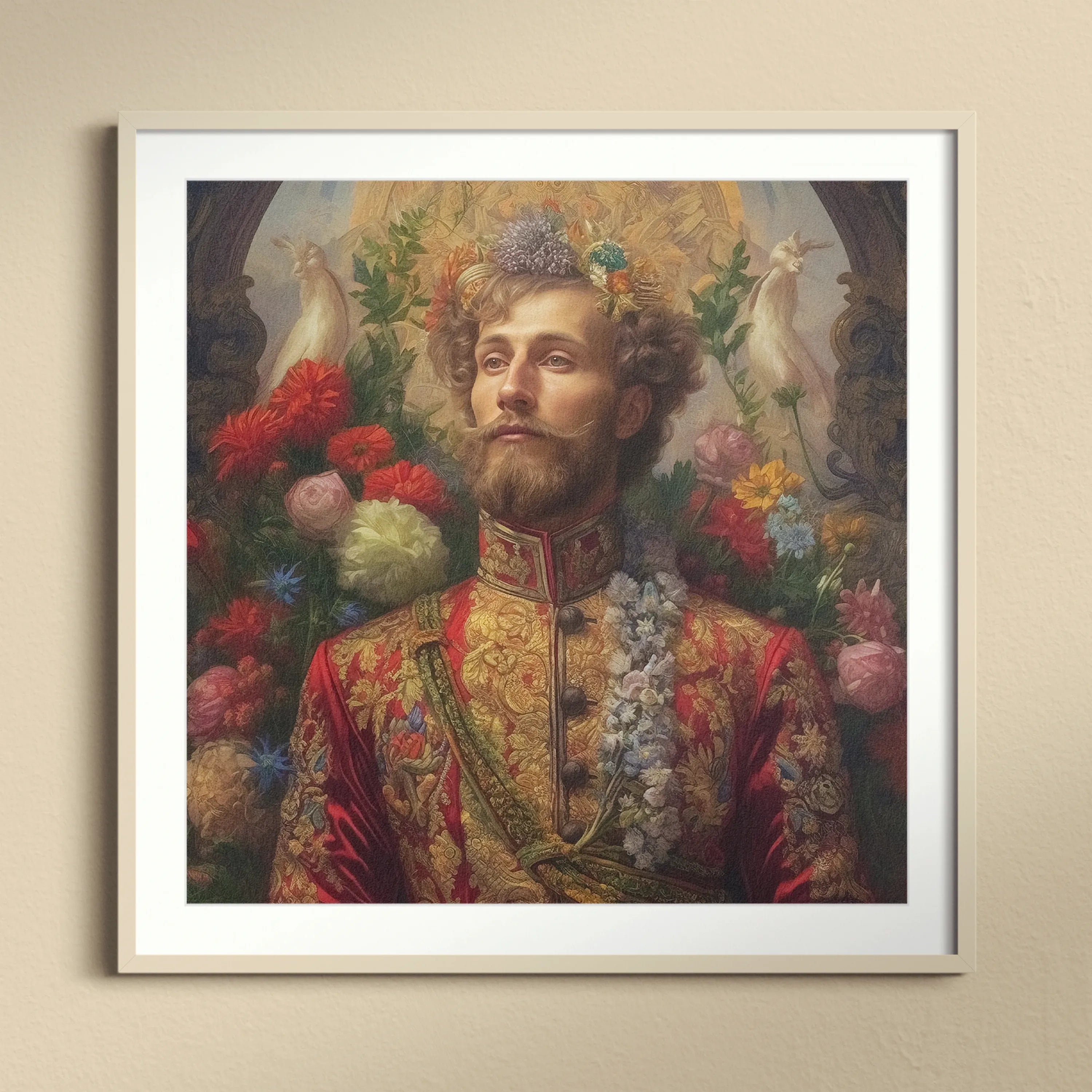 Prince Fyodor - Handsome Gay Russian Royalty Queerart Print - 16’x16’ - Posters Prints & Visual Artwork - Aesthetic Art