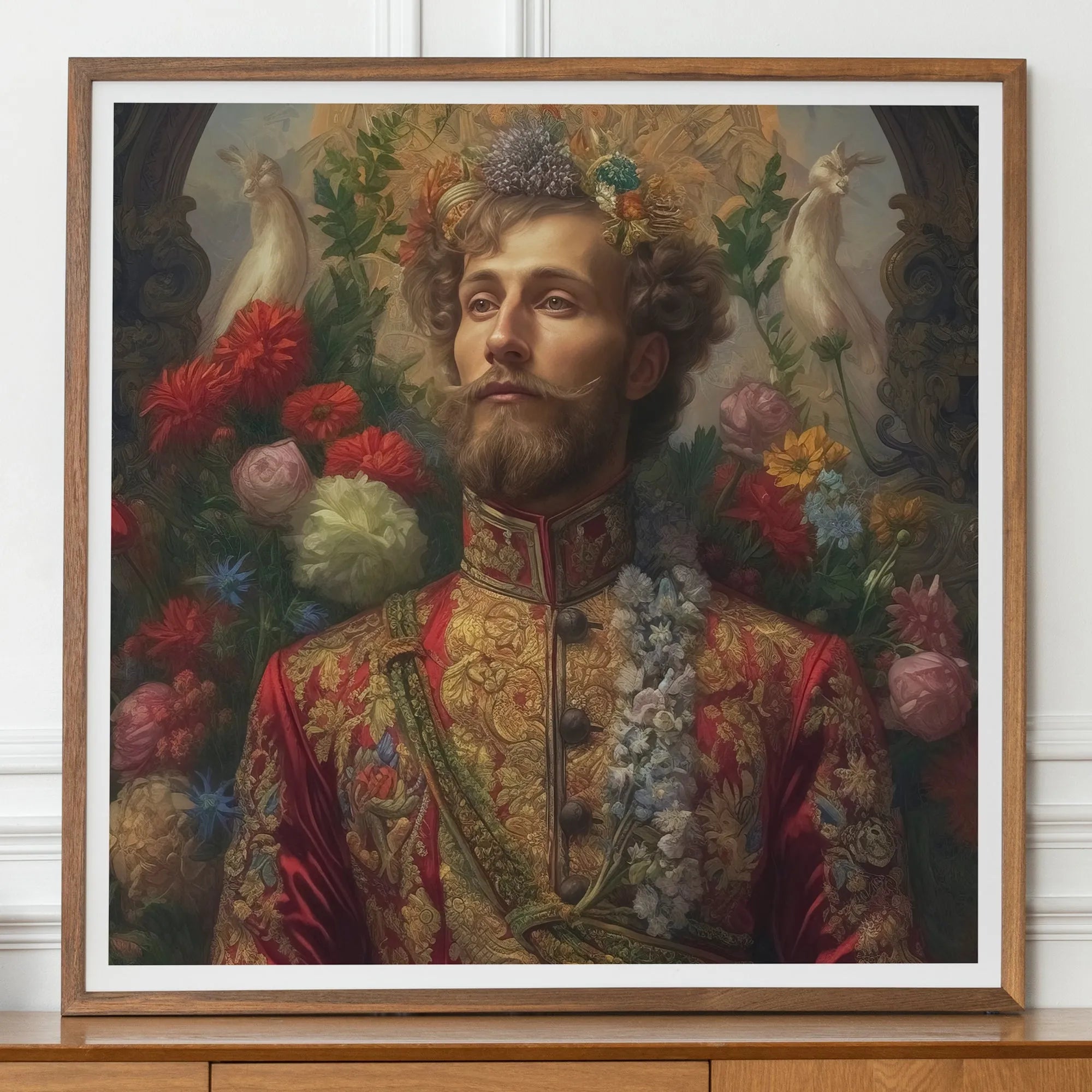 Prince Fyodor - Handsome Gay Russian Royalty Queerart Print - 30’x30’ - Posters Prints & Visual Artwork - Aesthetic Art