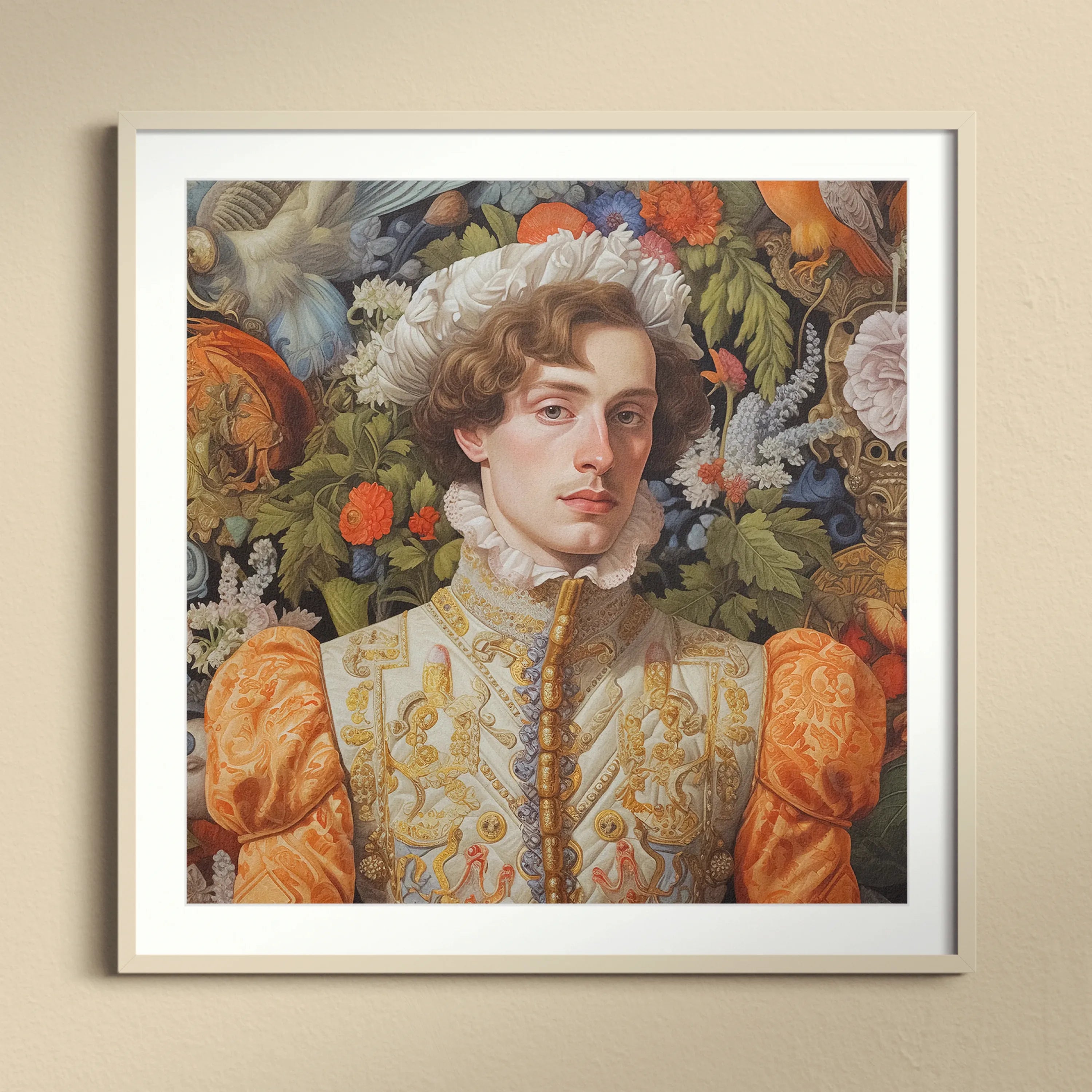 Prince Hugo - Gay German Royalty Renaissance Queerart Print - 16’x16’ - Posters Prints & Visual Artwork - Aesthetic Art