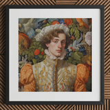 Prince Hugo - German Gay Royalty Art Print / Canvas, 12x12’’ / 31x31cm / Black Frame / Matboard, Posters Prints & Visual Artwork, Toby Leon