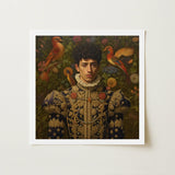 Prince Ignacio - Gay Spanish Royalty Art Print / Canvas Framed Portrait Man Ornate Gold-embroidered Dark Blue, Itty-bitty Pretty Committee,