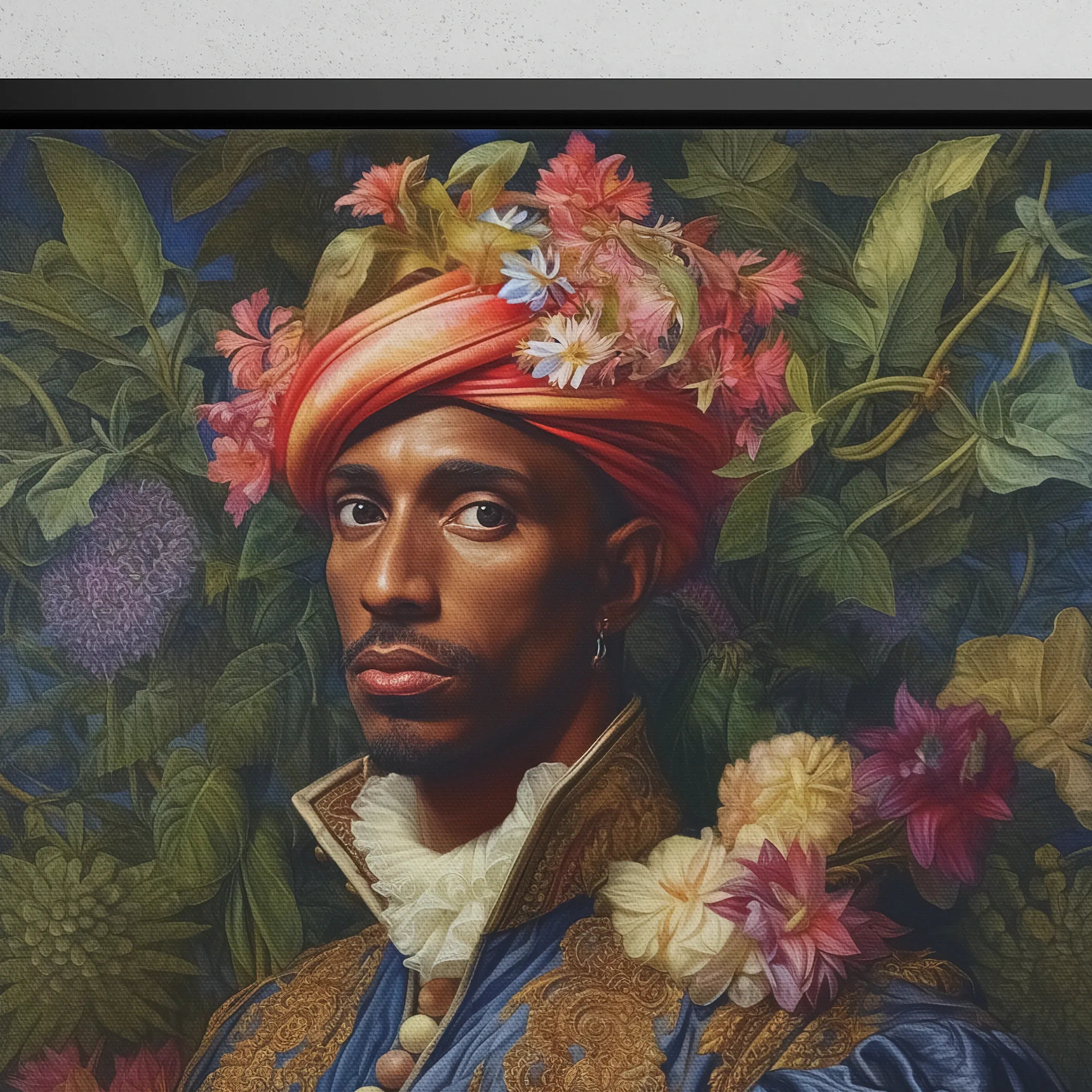 Prince Isaiah - Afroamerican Gay Black Royalty Framed Canvas - Posters Prints & Visual Artwork - Aesthetic Art