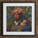 Prince Isaiah - Black Gay Royalty Baroque Art Print / Canvas, 12x12’’ / 31x31cm / Frame / Matboard, Posters Prints & Visual Artwork, Toby