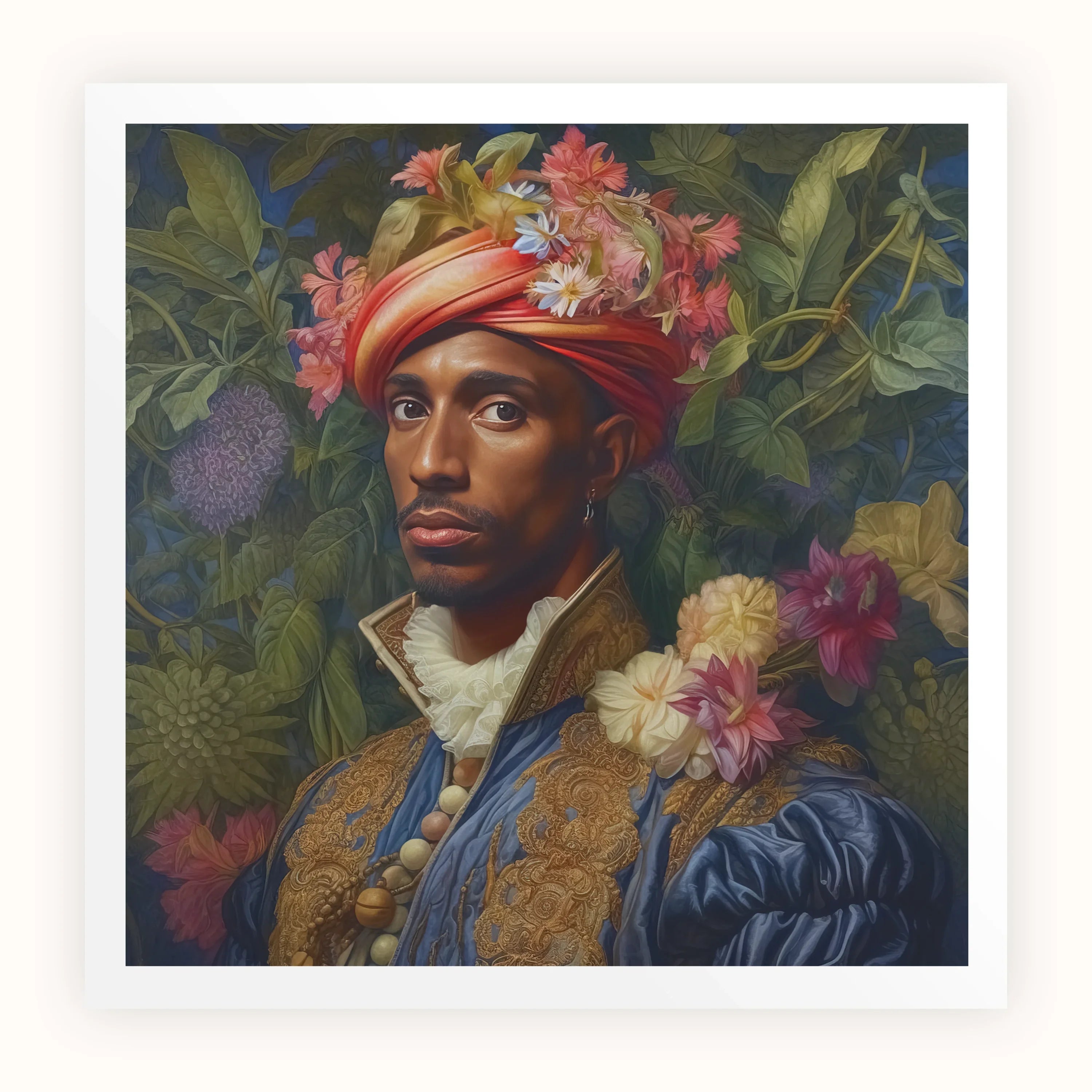 Prince Isaiah - Black Gay Royalty Baroque Art Print