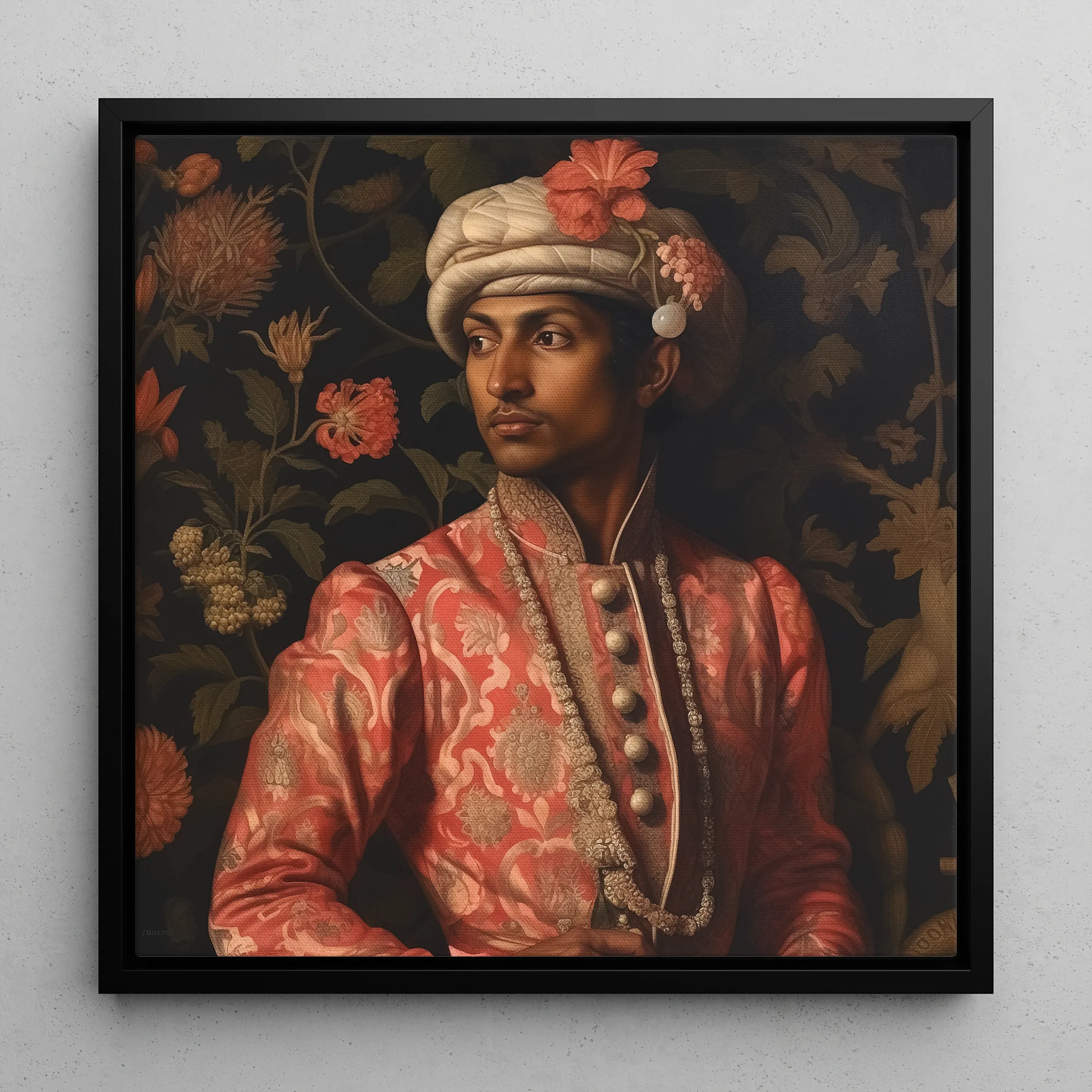 Prince Kaniyan - Gay India Tamil Royalty Queerart Canvas - 16’x16’ - Posters Prints & Visual Artwork - Aesthetic Art