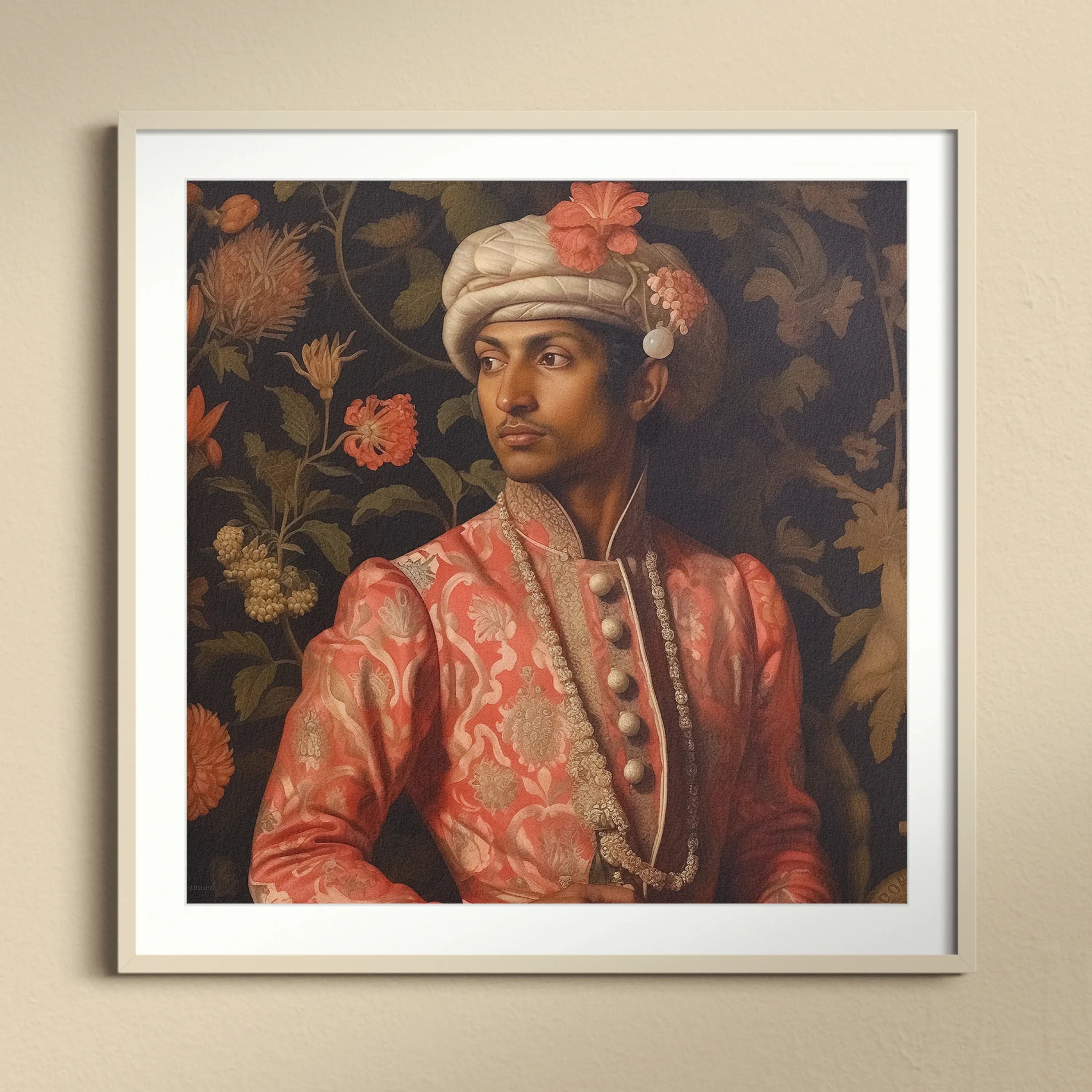 Prince Kaniyan - Gay India Tamil Royalty Queerart Print - 16’x16’ - Posters Prints & Visual Artwork - Aesthetic Art