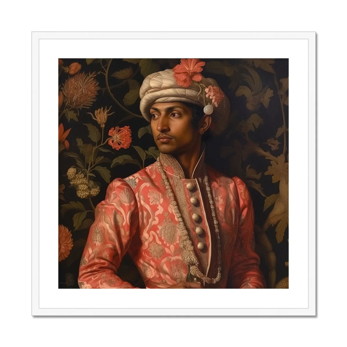 Prince Kaniyan - Gay Men Art - Lgbtq Artists - Framed & Mounted Print 28’’x28’’ / White Frame