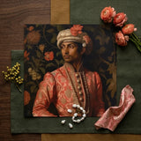 Prince Kaniyan - Tamil Gay Royalty Baroque Art Print / Canvas Richly Detailed Portrait Man Ornate Traditional Attire Intricate, Itty-bitty