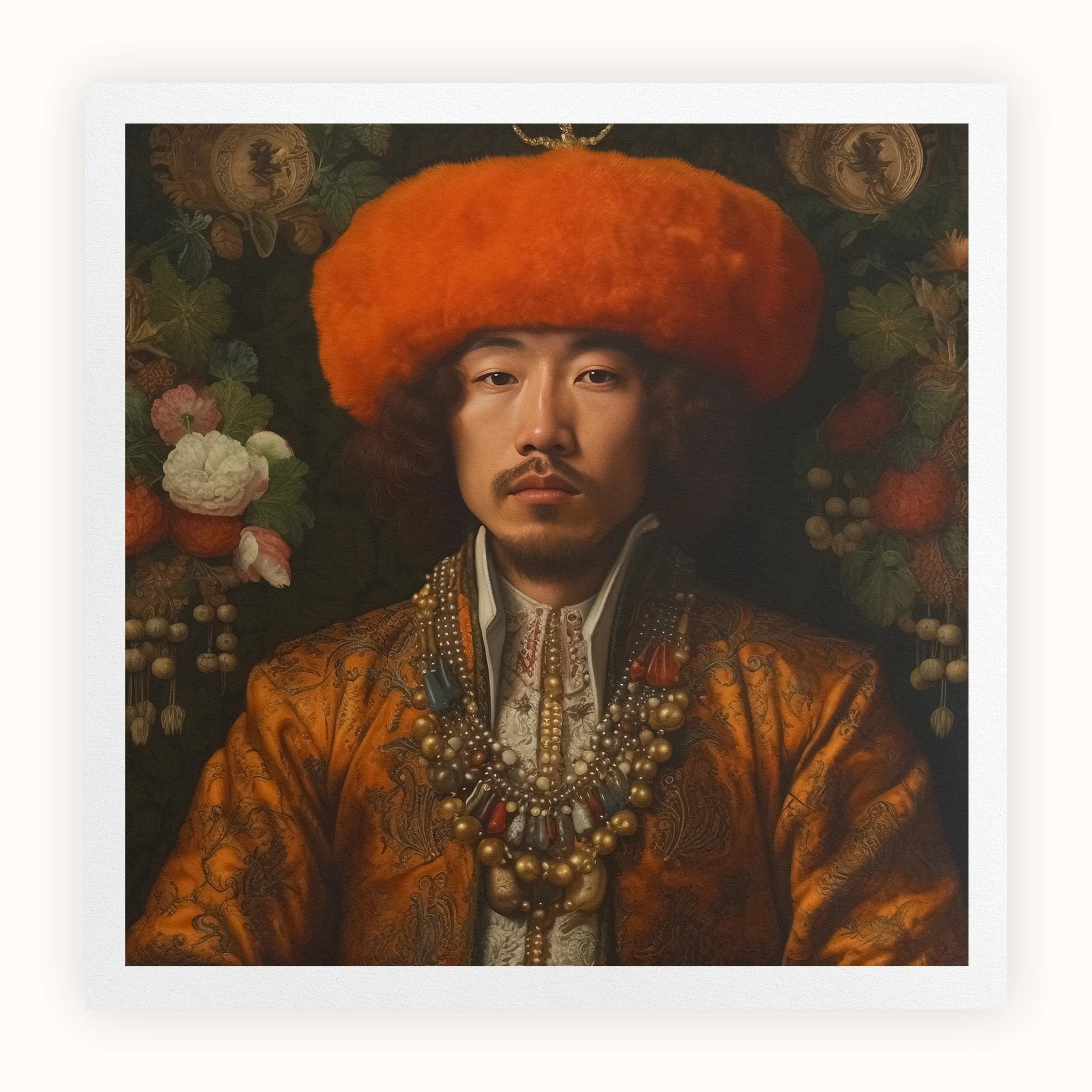Prince Khaliun - Mongolian Gaysian Royalty Queerart Print - Posters Prints & Visual Artwork - Aesthetic Art