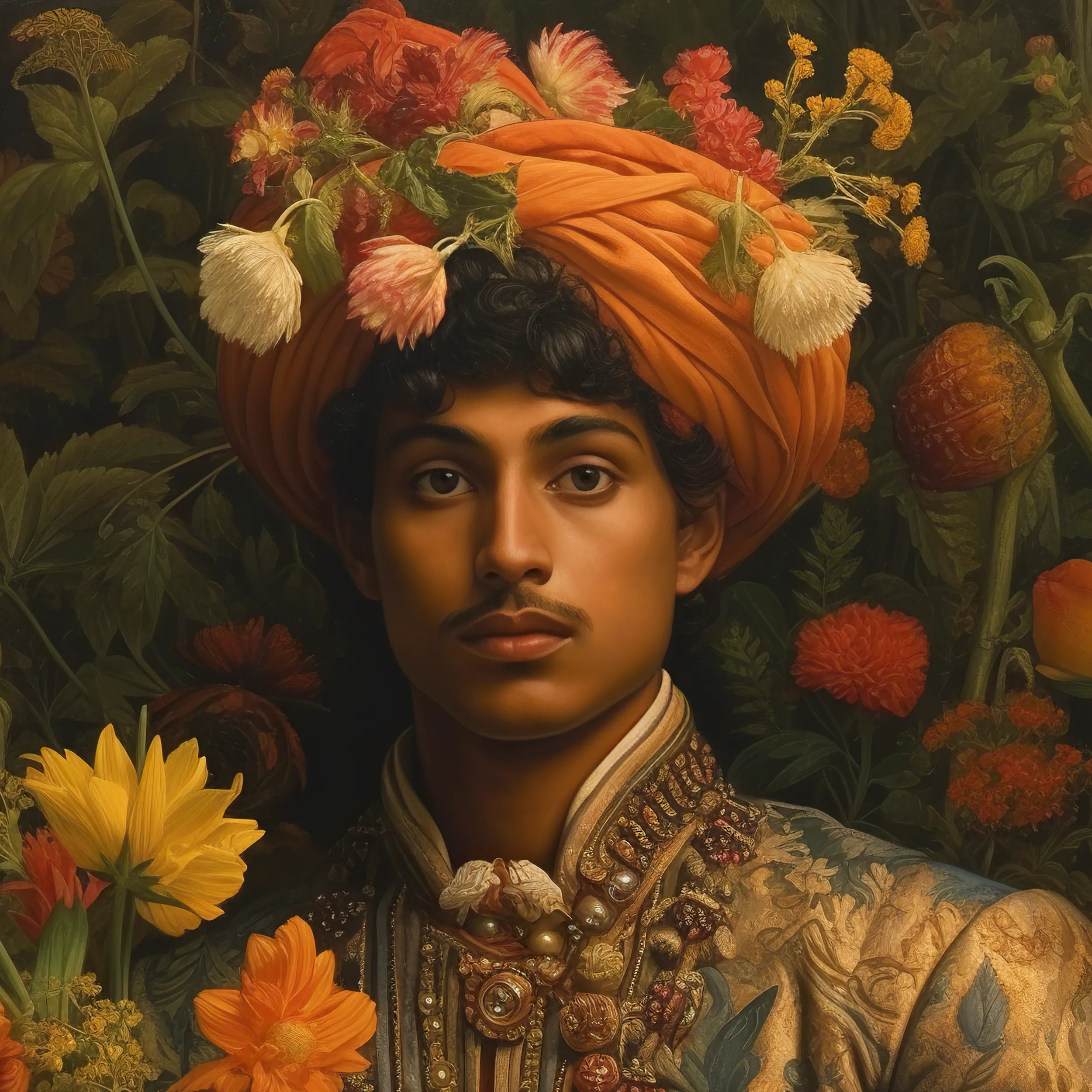 Prince Rajanikanta - Gay India Tamil Royalty Queerart Print - Posters Prints & Visual Artwork - Aesthetic Art