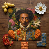 Prince Wesley - Afroamerican Gay Royalty Baroque Art Print / Canvas Vibrant Ornate Portrait Man Curly Hair Ruffled Collar Prince Wesley,