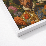 Framed Portrait Print Man Ornate Embroidered Attire Ruffled Prince Wesley, Itty-bitty Pretty Committee, Baroque Gay Princes