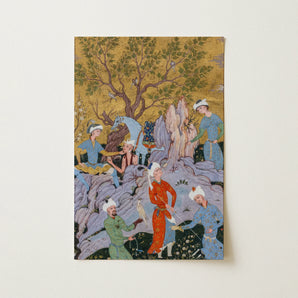 Princely Hawking Party - Mirza Ali Art Print / Canvas, 12x18’’ / 31x46cm / Unframed / no Border, Posters Prints & Visual Artwork, Toby Leon