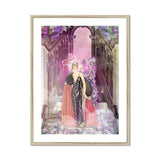 Princess Reah - Surreal Sorceress Myth Art Print, Framed Fashion Illustration Elegant Figure Sparkly Black Gown