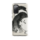 Puppies Kōno Bairei Meiji Era Samsung Case, Galaxy S20 Fe / Matte, White Phone Case Black Illustrated Cat Design