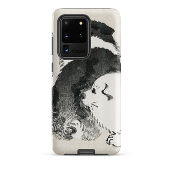 Puppies - Kōno Bairei Meiji Era Samsung Case, Galaxy S20 Ultra / Matte, White Smartphone Case Black Illustration Dog Puppy