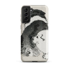 Puppies Kōno Bairei Meiji Era Samsung Case, Galaxy S21 Plus / Matte, White Black Phone Case Dog Cat Illustration