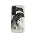 Puppies Kōno Bairei Meiji Era Samsung Case, Galaxy S22 / Matte, White Phone Case Black Dog Seal Illustration