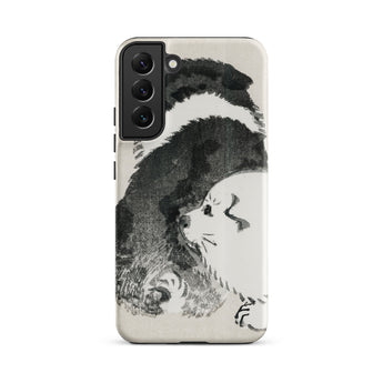 Puppies - Kōno Bairei Meiji Era Samsung Case, Galaxy S22 Plus / Matte, Smartphone Case Black White Illustration Dog Cat