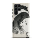 Puppies Kōno Bairei Meiji Era Samsung Case, Galaxy S22 Ultra / Matte, Smartphone Case Black White Illustration Dog