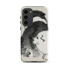 Puppies Kōno Bairei Meiji Era Samsung Case, Galaxy S23 Plus / Matte, Phone Case Black White Dog Illustration