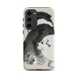 Puppies - Kōno Bairei Meiji Era Samsung Case, Galaxy S23 Plus / Matte, Phone Case Black White Dog Illustration