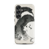 Puppies - Kōno Bairei Meiji Era Samsung Case, Galaxy S25 Plus / Matte, Phone Case Black White Dog Design