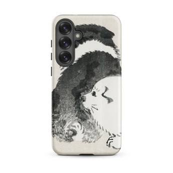 Puppies - Kōno Bairei Meiji Era Samsung Case, Galaxy S25 Plus / Matte, Phone Case Black White Dog Design