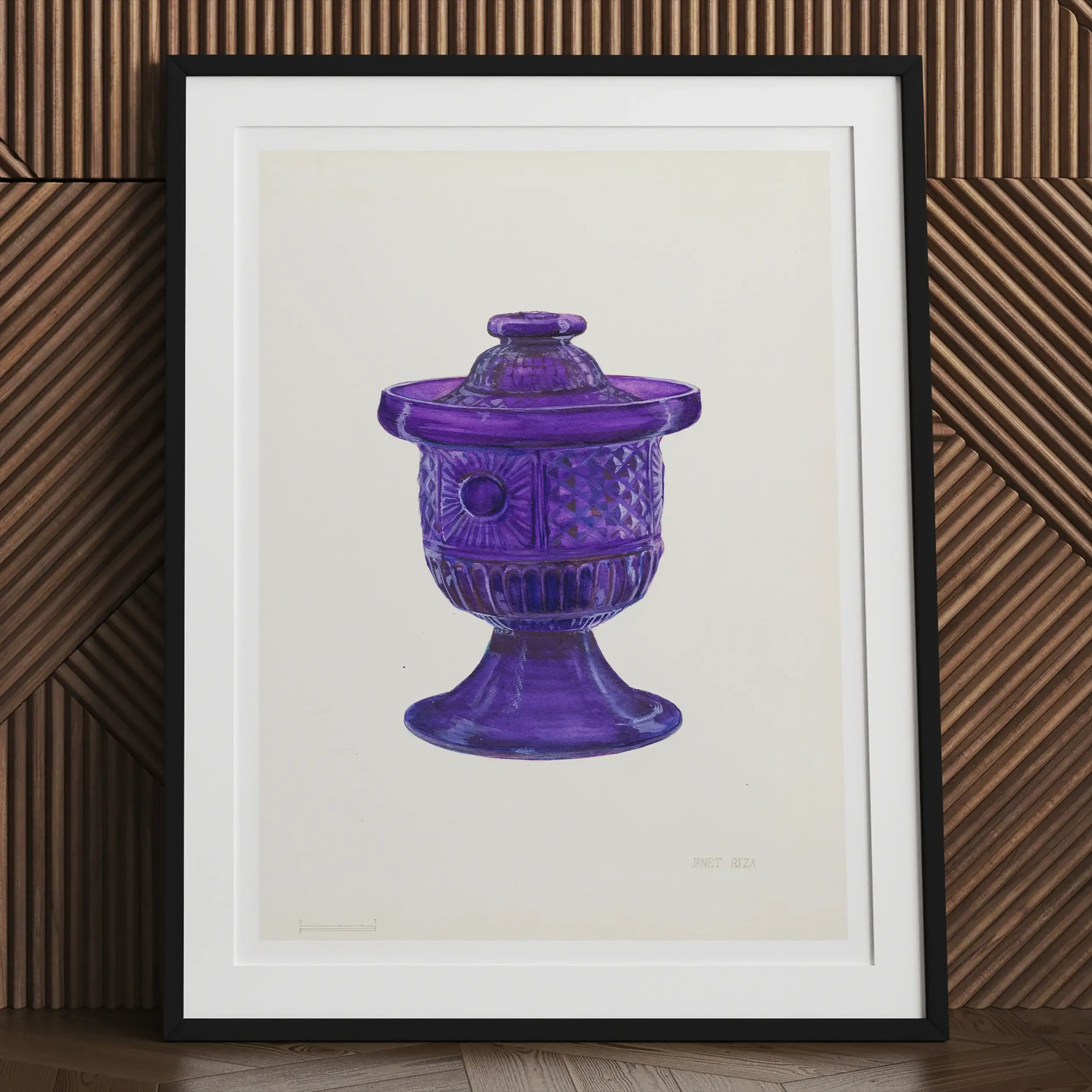 Sugar Bowl with Cover - Janet Riza Decorative Art Print Posters Prints & Visual Artwork