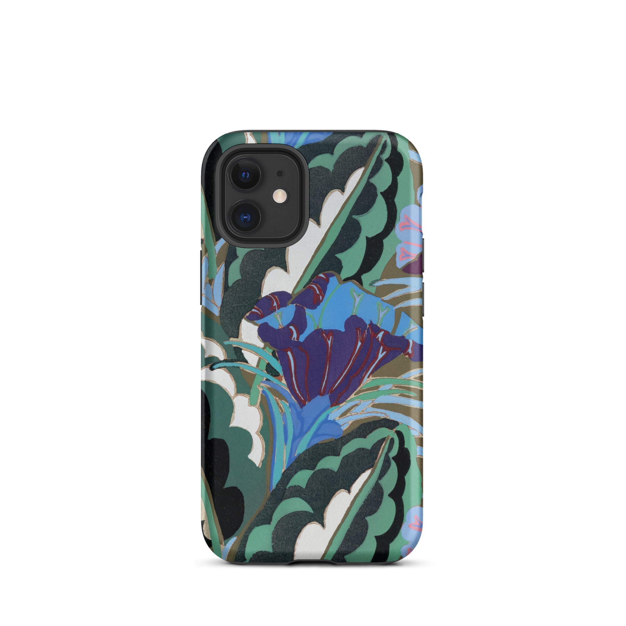 Purple Floral Motif Edouard Benedictus Iphone Case, 12 Mini / Matte, Floral Patterned Phone Case