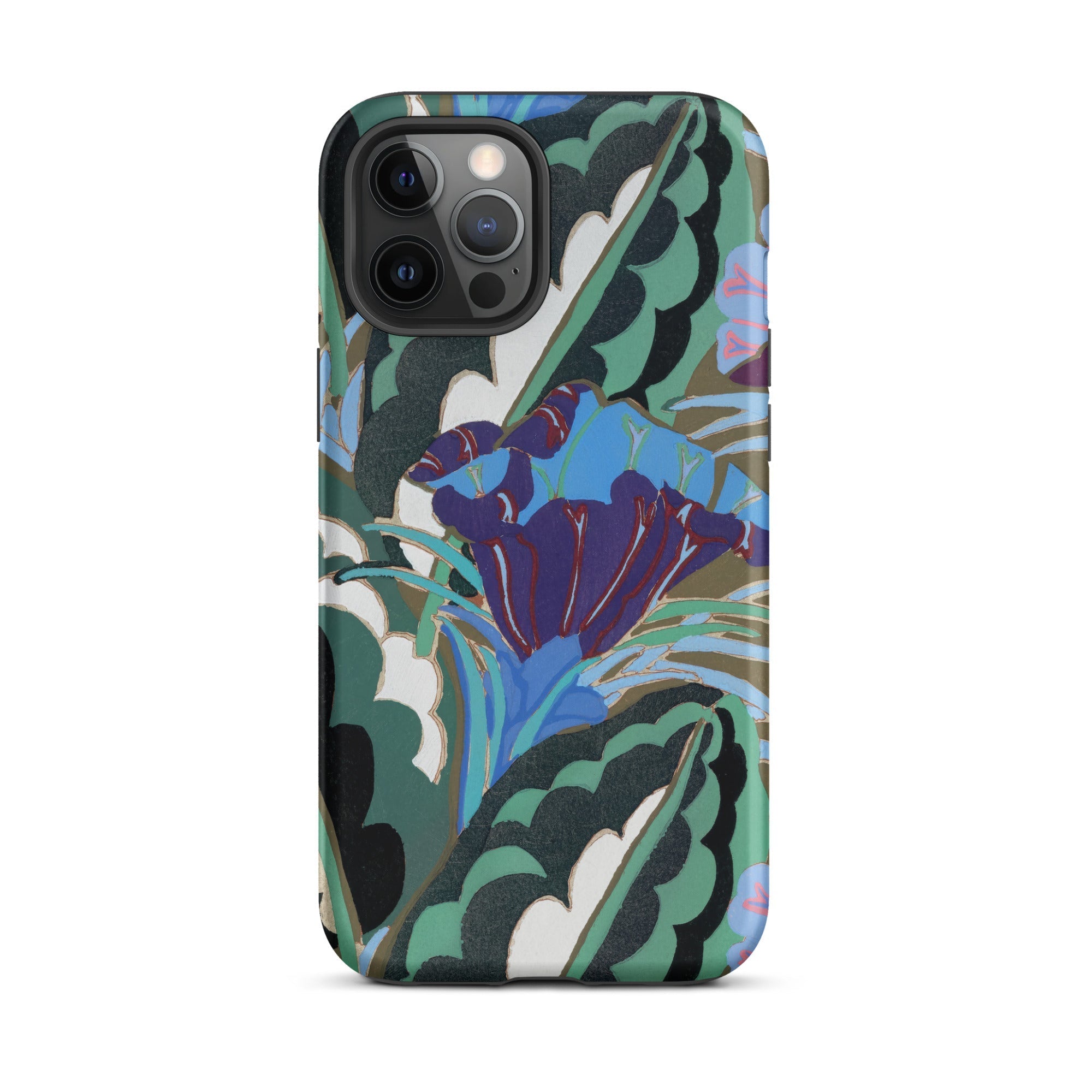 Purple Floral Motif Edouard Benedictus Iphone Case, 12 Pro Max / Matte, Floral Patterned Phone Case