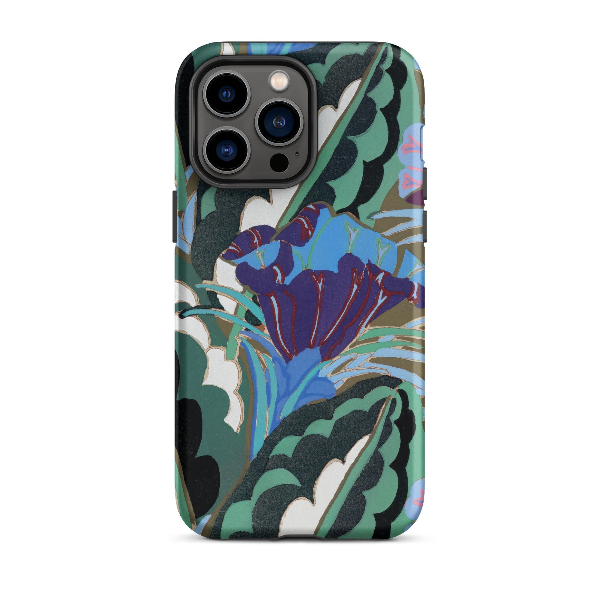 Purple Floral Motif Edouard Benedictus Iphone Case, 14 Pro Max / Matte, Floral Patterned Phone Case