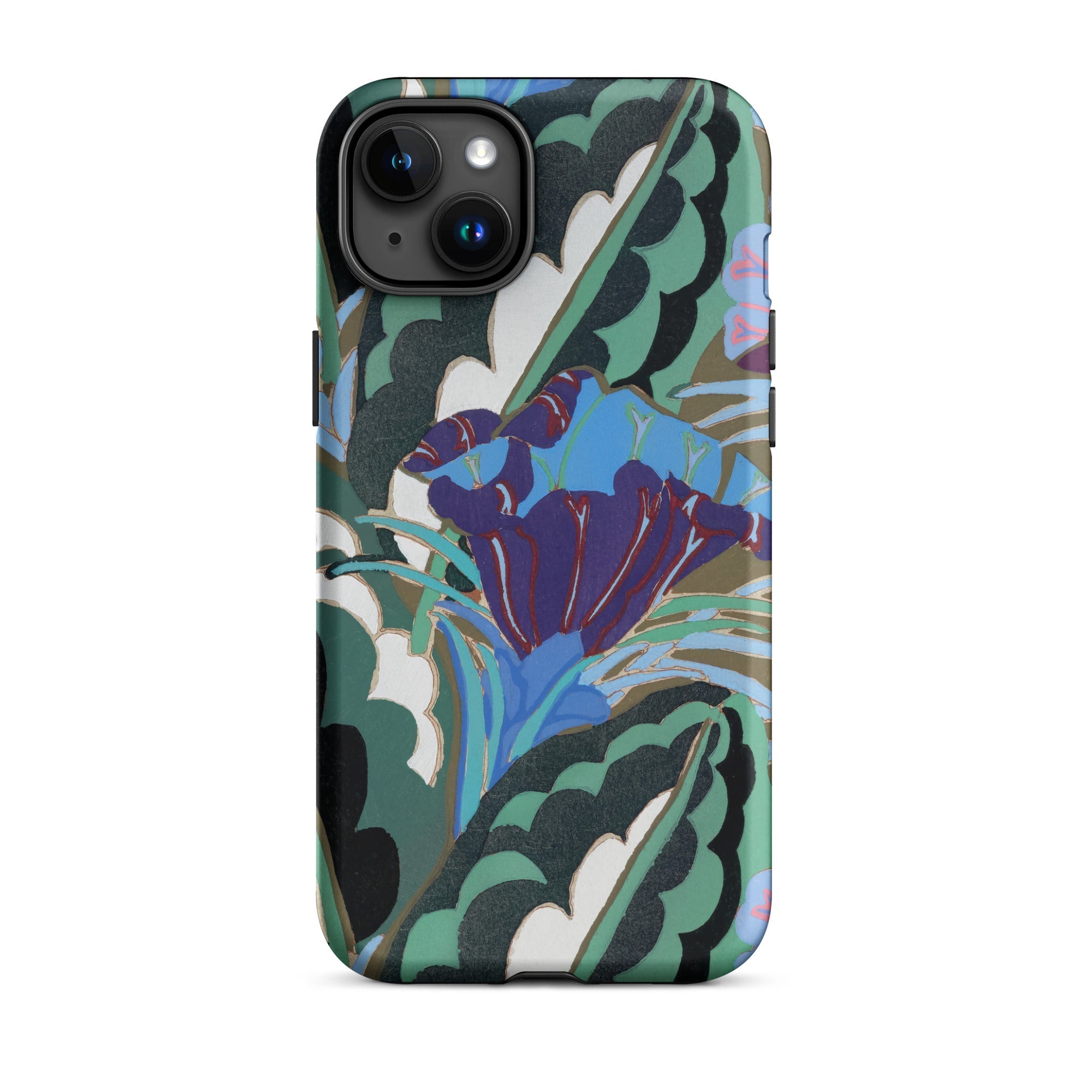 Purple Floral Motif Edouard Benedictus Iphone Case, 15 Plus / Matte, Floral Patterned Phone Case